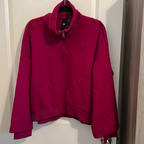 adidas Tops - Adidas burgundy color sweatshirt
